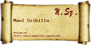 Maul Szibilla névjegykártya